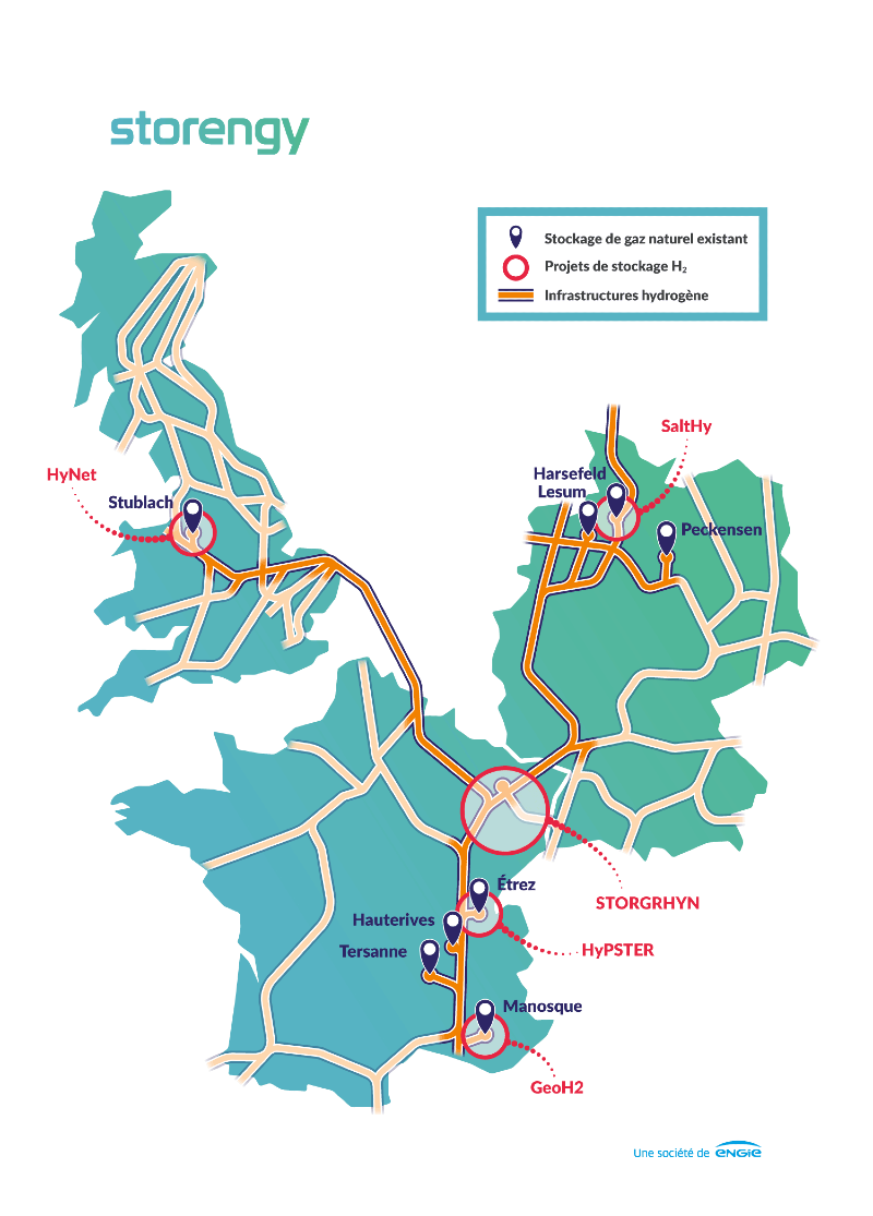 Nos projets de stockage d’hydrogène (description détaillée ci-après).